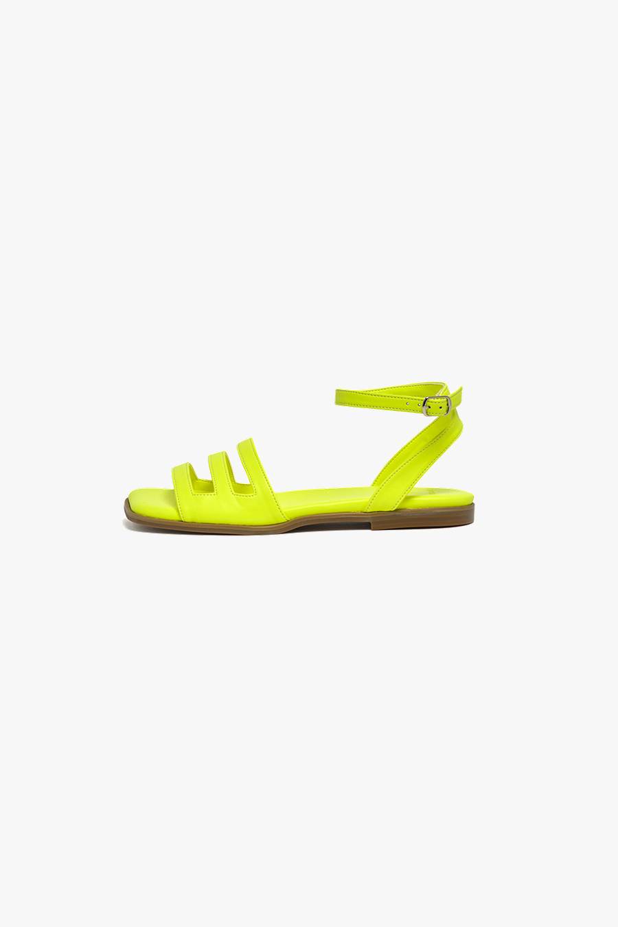 MINA DE BONA ← collaboration / #3 - THREE STRAP SANDLE - NEON YELLOW
